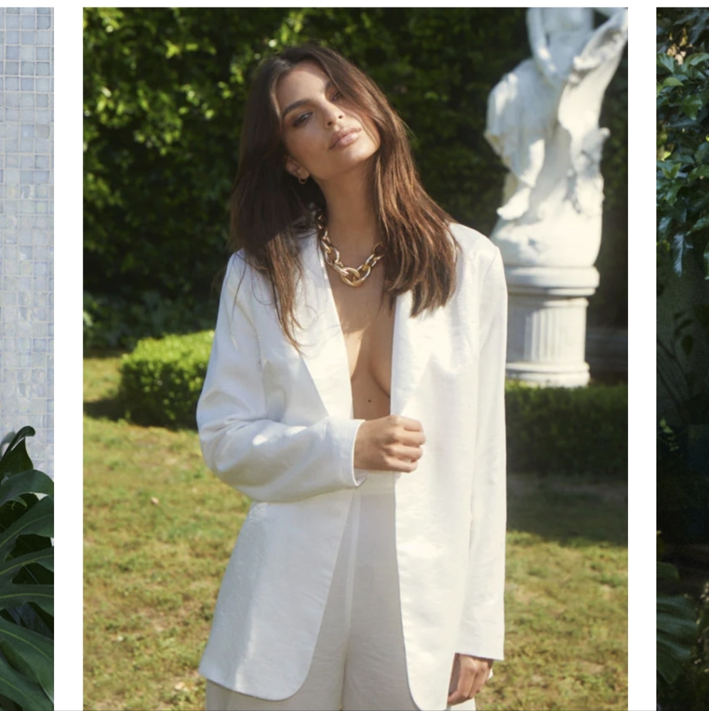 Nasty Gal X Emrata Satin Blazer NWOT